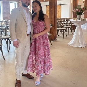 Lulu’s Floral Lace Up Dress